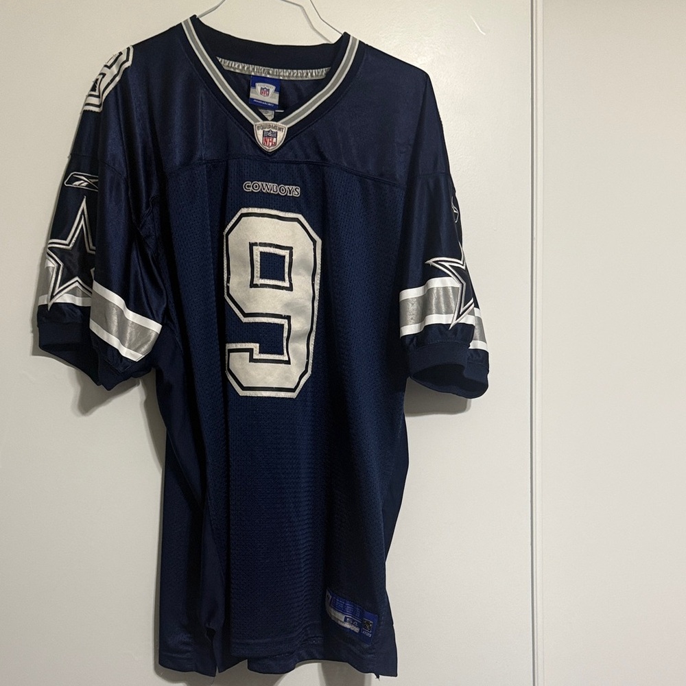 NFL Romo Dallas Cowboys Navy and Silver Jersey